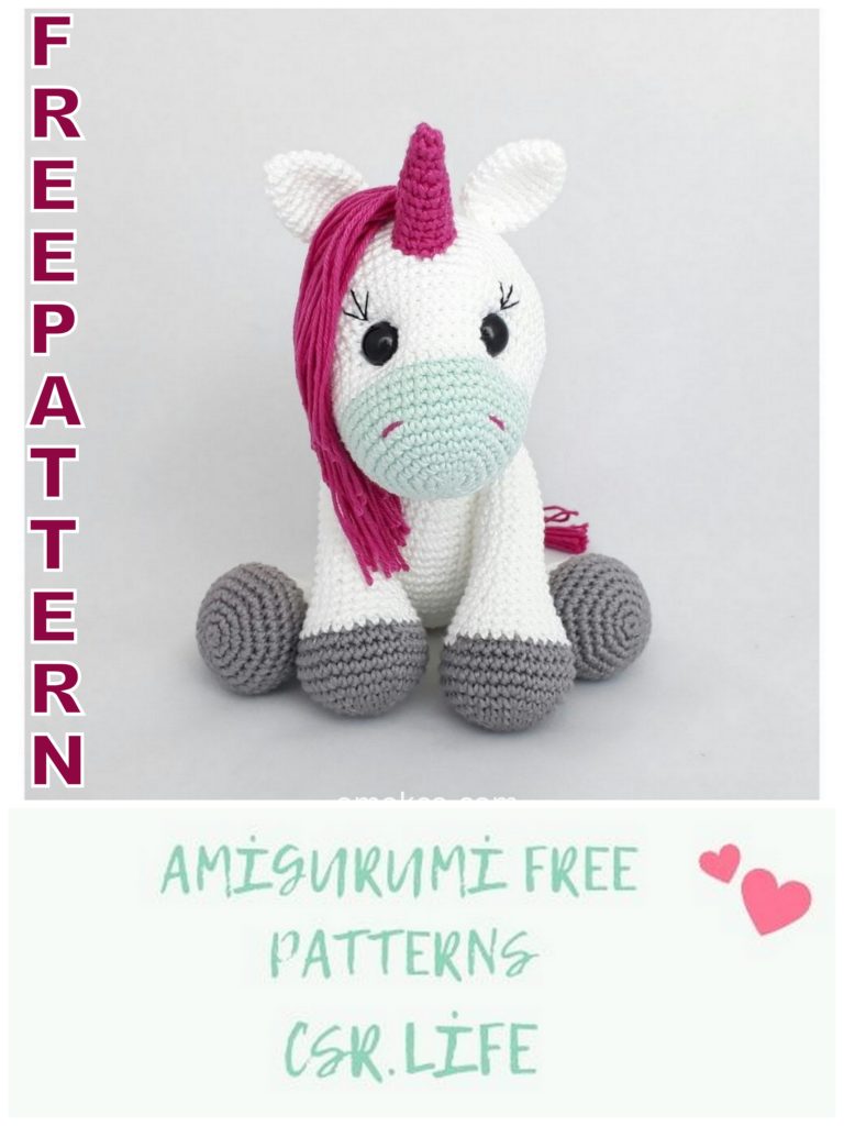 Amigurumi Cute Unicorn Free Crochet Pattern