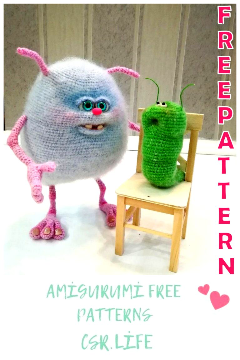 Amigurumi Monster Chubby and Zhuzhik Free Crochet Pattern