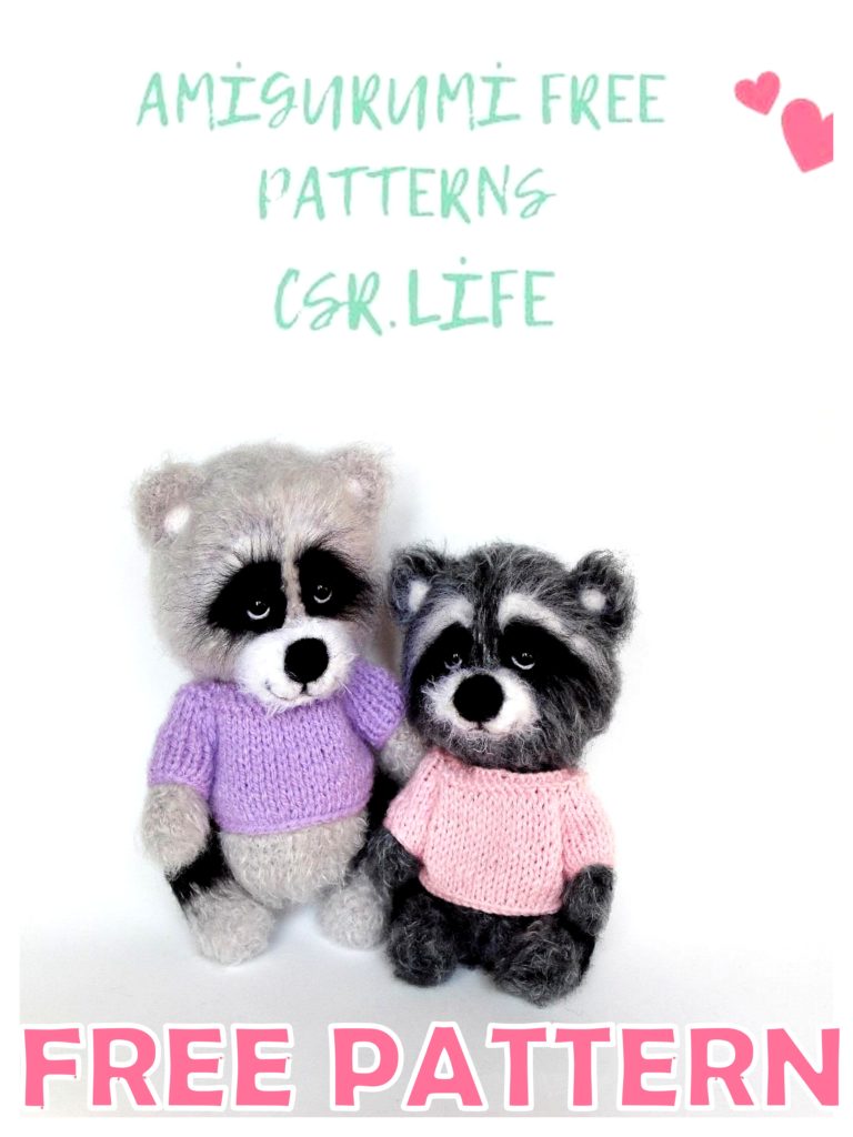 Amigurumi Raccoon Free Crochet Pattern