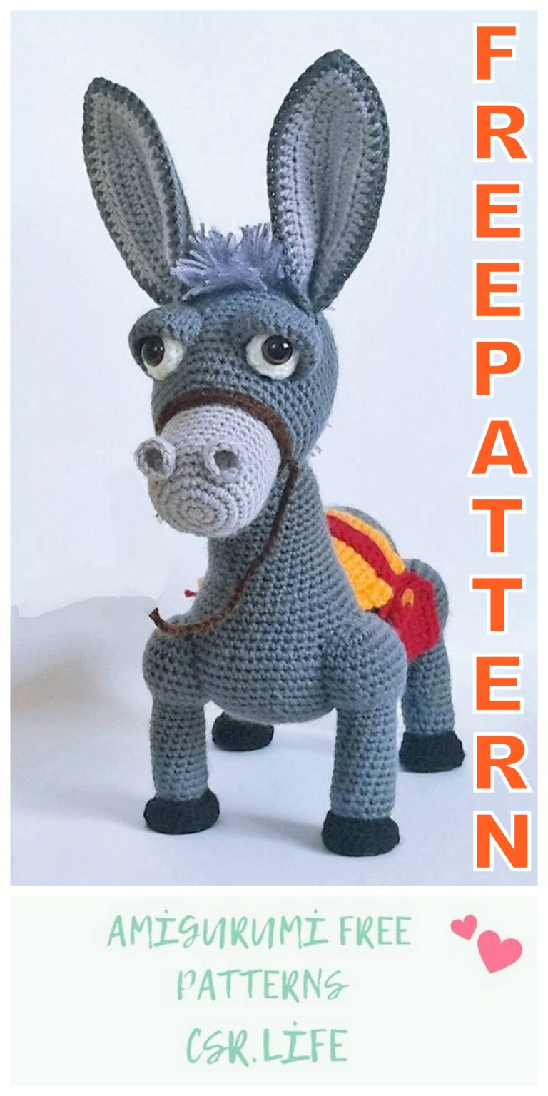 Dinky Donkey Amigurumi Free Pattern