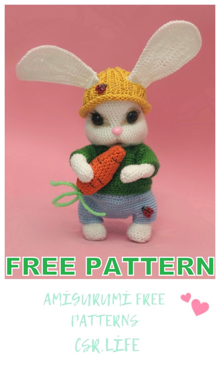 Bunny With Carrot Amigurumi Free Pattern