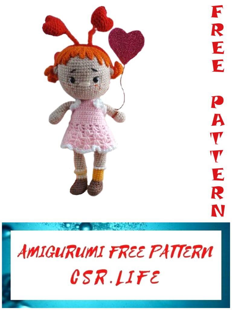 Valentine Doll Amigurumi Free Crochet Pattern