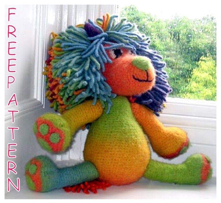 Rainbow Lion Amigurumi Free Crochet Pattern