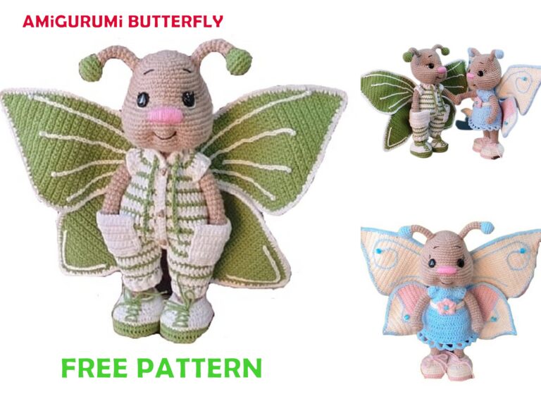 Cute Butterfly Amigurumi Free Pattern