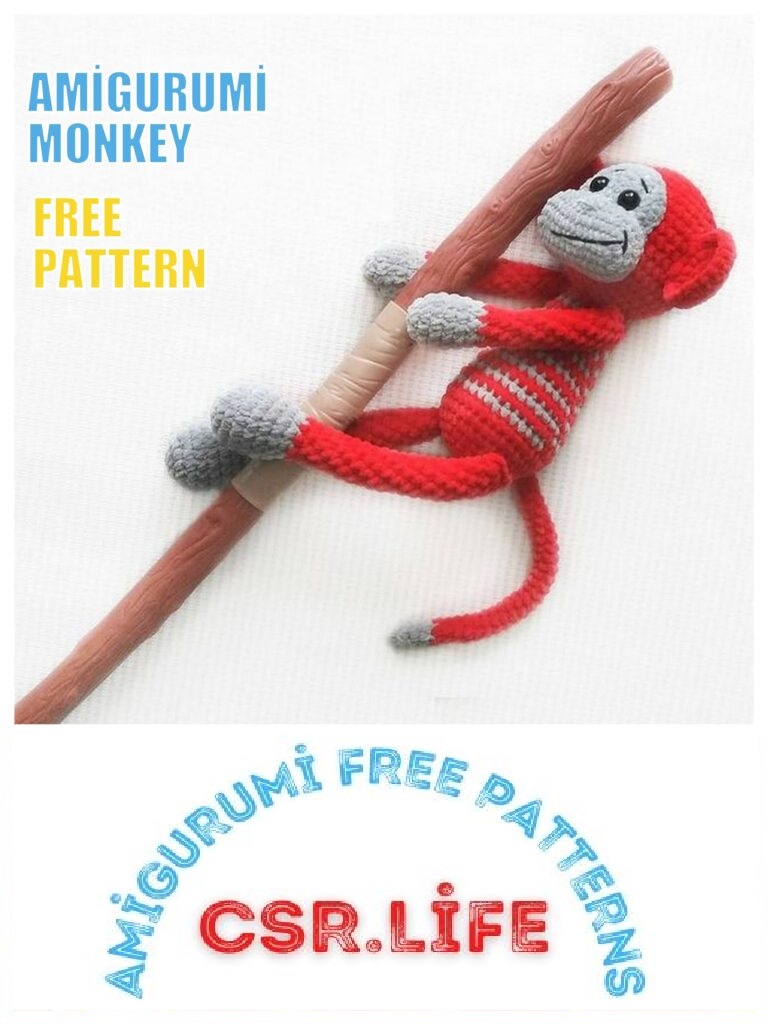 Cute Monkey Amigurumi Free Crochet Pattern