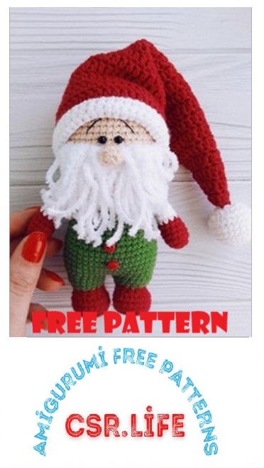 Cute Little Santa Claus Amigurumi Free Pattern