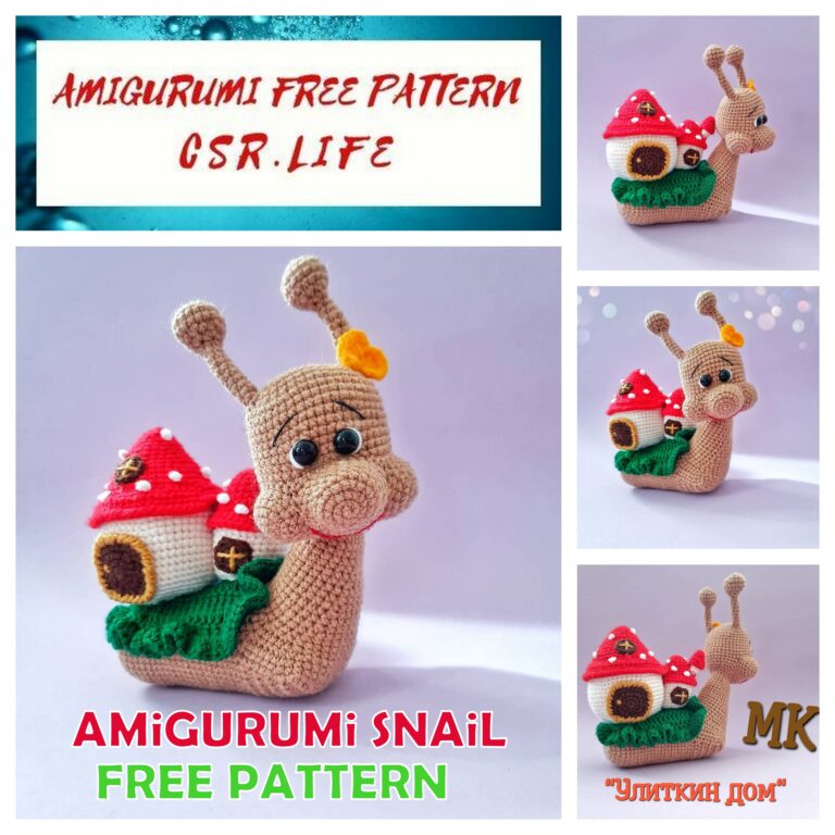 Cute Snail Amigurumi Free Pattern