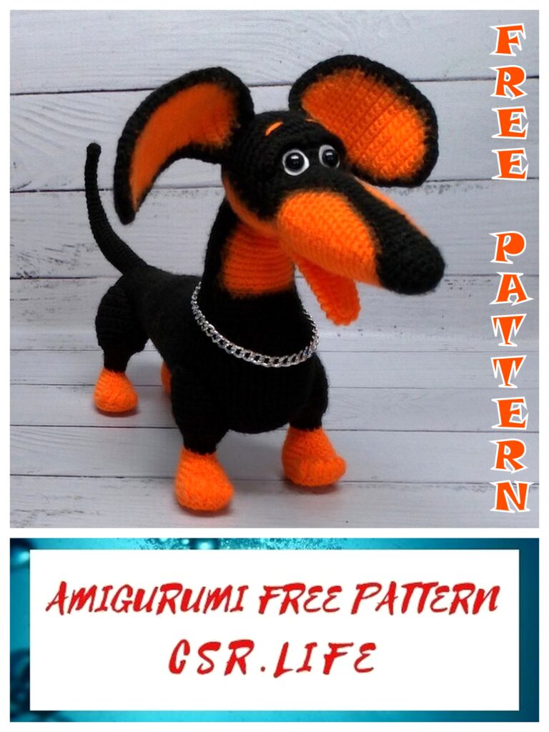 Dachshund Sausage Dog Amigurumi Free Crochet Pattern