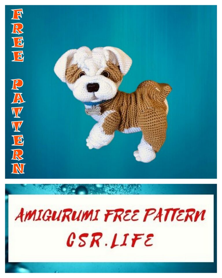 Cute Bulldog Amigurumi Free Crochet Pattern