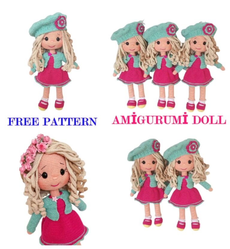 Water Green Hat Nil Doll Amigurumi Free Pattern