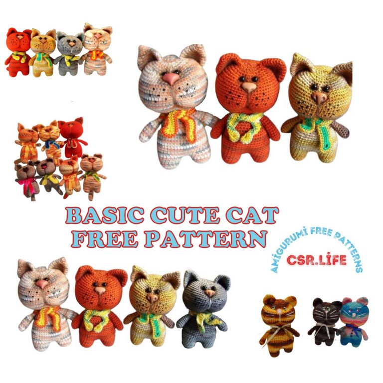 Basic Cute Cat Amigurumi Free Crochet Pattern