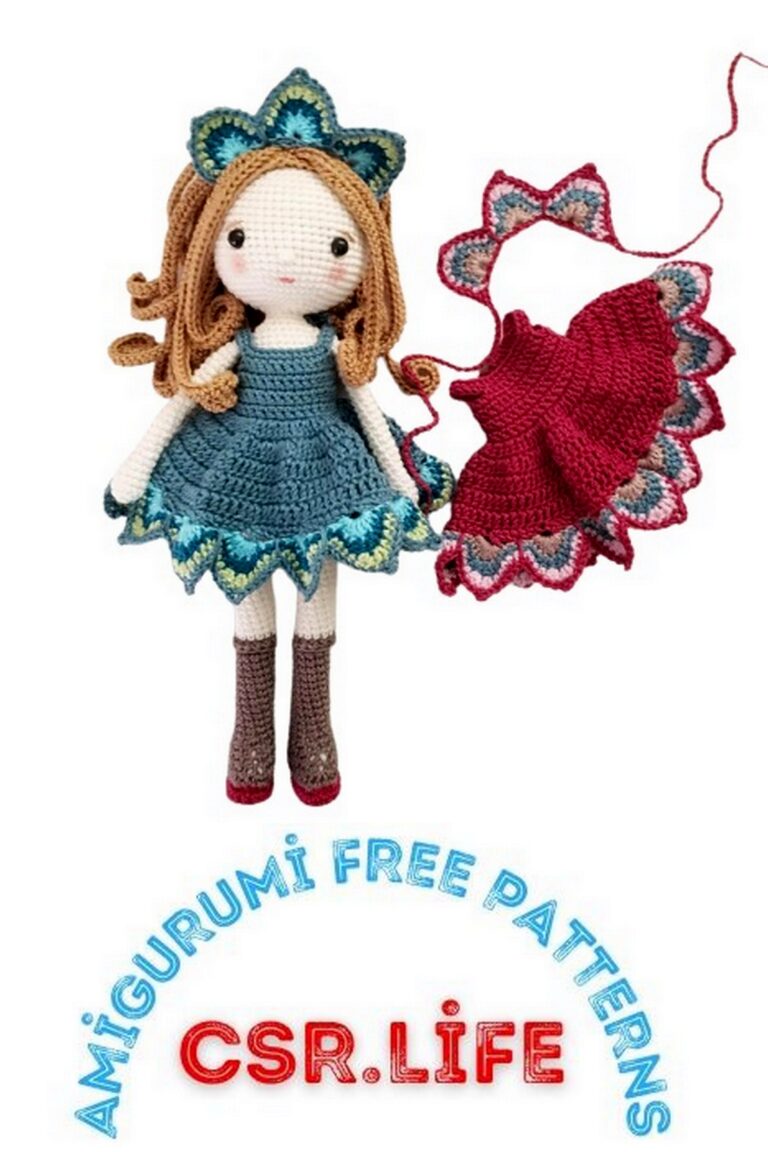 Lady Peacock Doll Amigurumi Free Crochet Pattern
