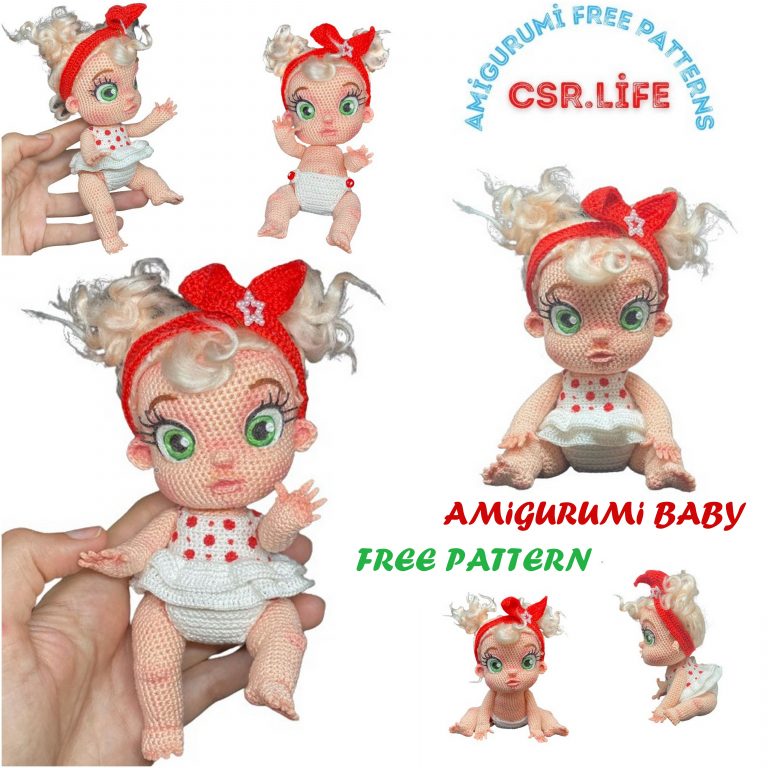 Diapered Baby Amigurumi free pattern