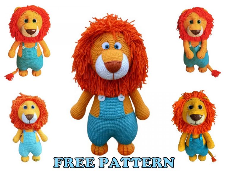 Big Cute Lion Amigurumi Free Pattern