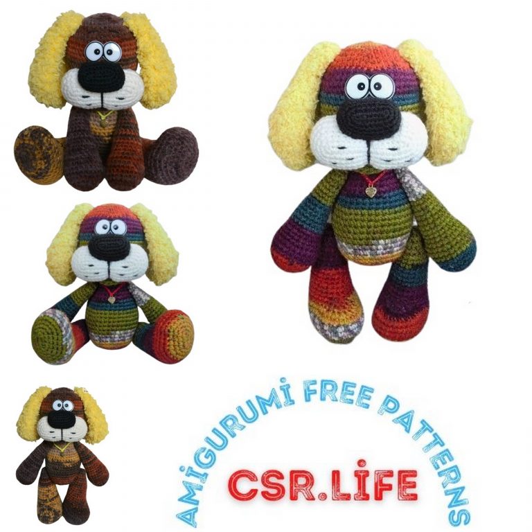 Cute Dog Bark Amigurumi Free Pattern