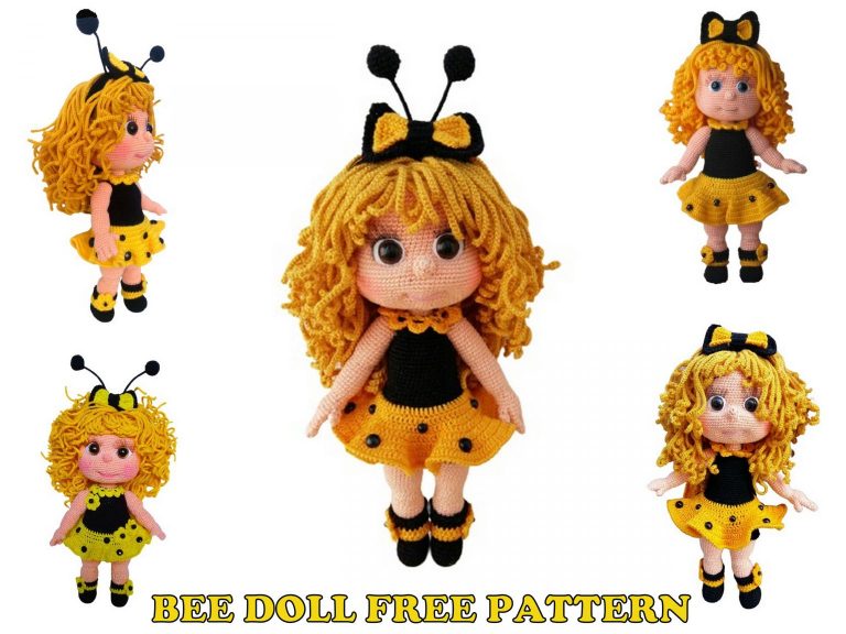 Cute Bee Doll Amigurumi Free Pattern