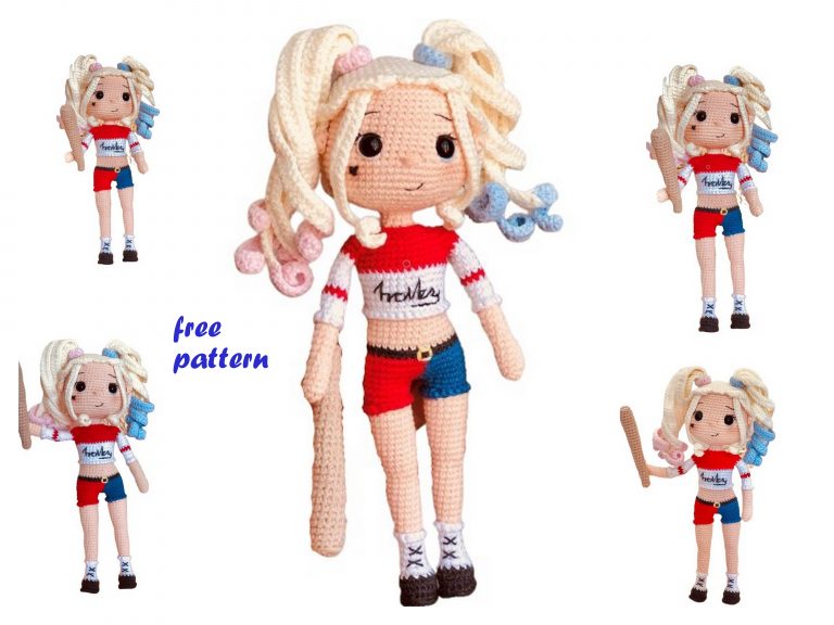 Harley Quinn Amigurumi Free Pattern