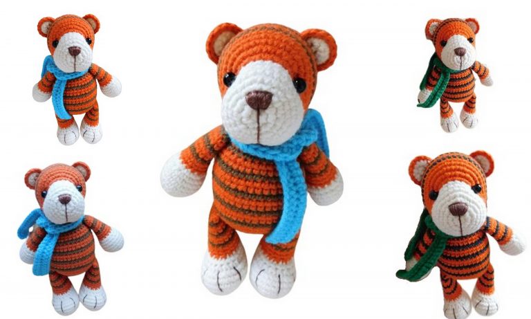 Cute Little Tiger Amigurumi Free Pattern