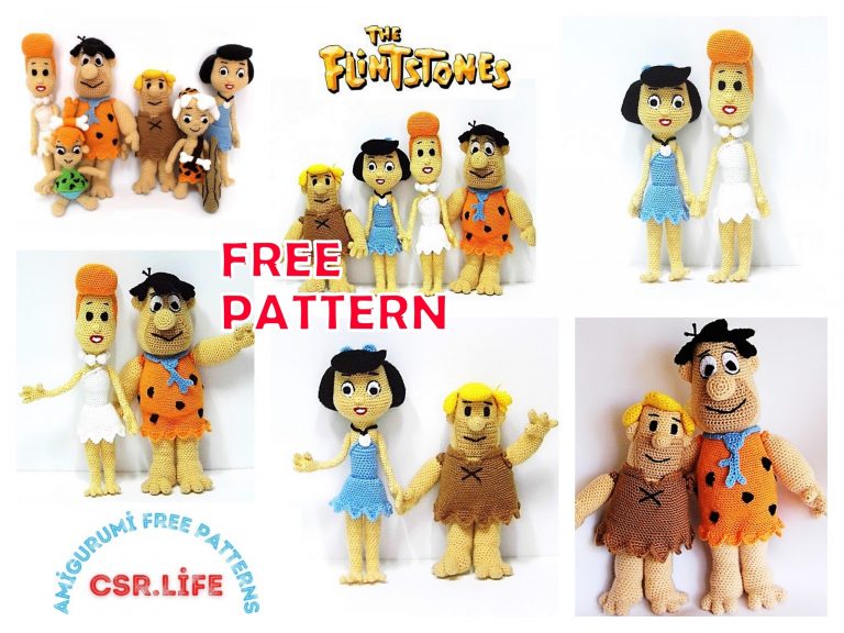 The Flinstones Amigurumi Free Pattern