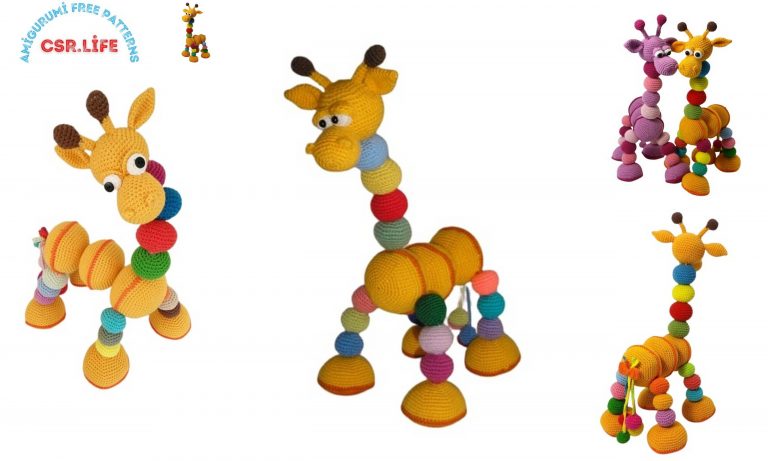 Amigurumi Rainbow Giraffe Free Crochet Pattern