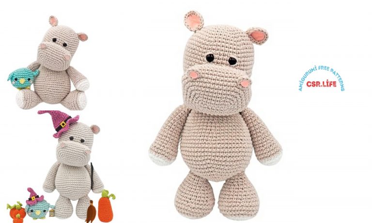 Cute Hippopotamus Amigurumi Free Crochet Pattern