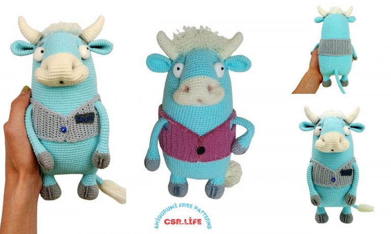 Little Cute Cow Amigurumi Free Pattern