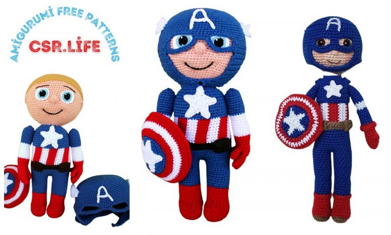 Amigurumi Captain America Free Crochet Pattern