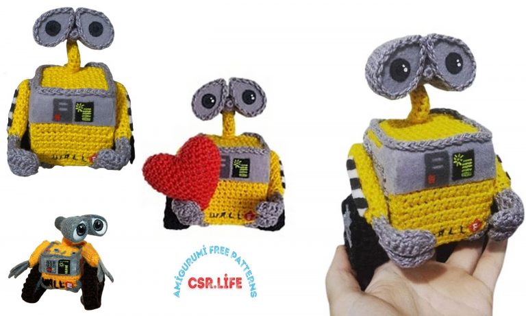 Wall-e Amigurumi Free Crochet Pattern