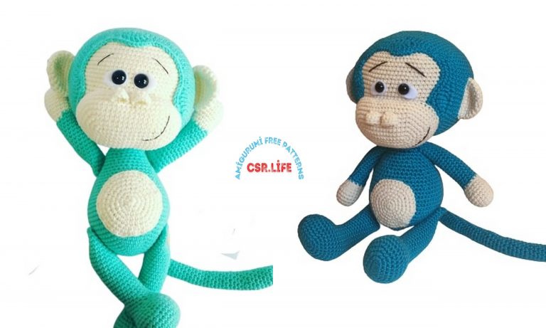 Cute Blue Monkey Amigurumi Free Crochet Pattern