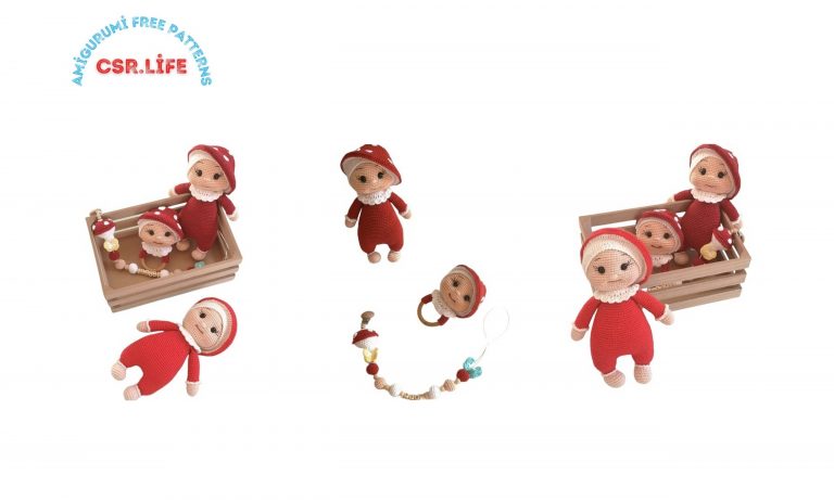Amigurumi Mushroom Baby Free Crochet Pattern