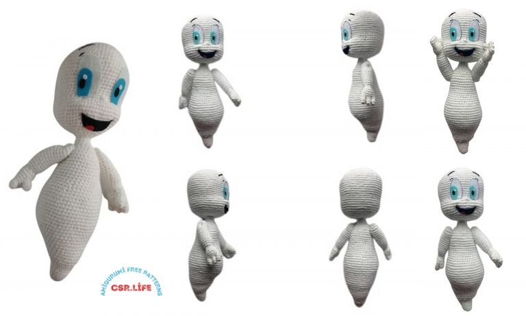 Amigurumi Cute Ghost Casper Free Crochet Pattern