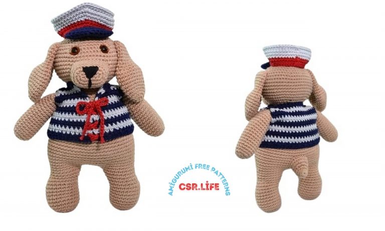 Captain Dog Maxi Amigurumi Free Crochet Pattern