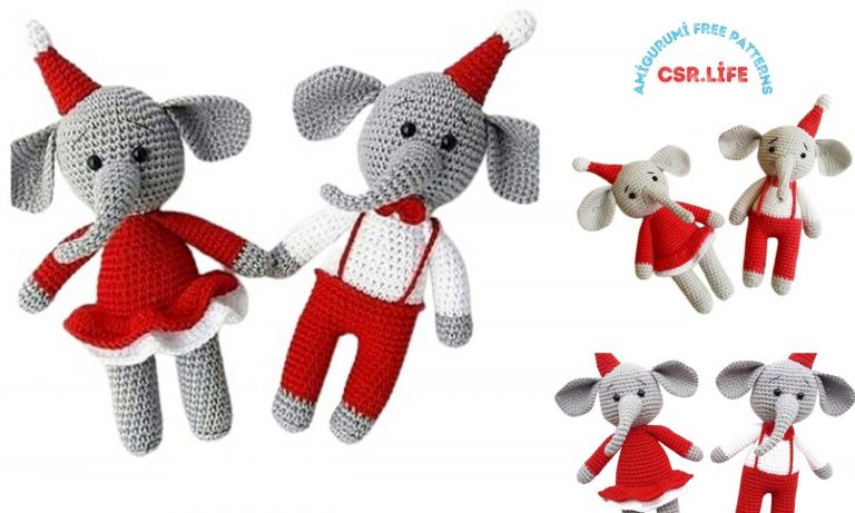 Amigurumi Elephant Family Free Pattern