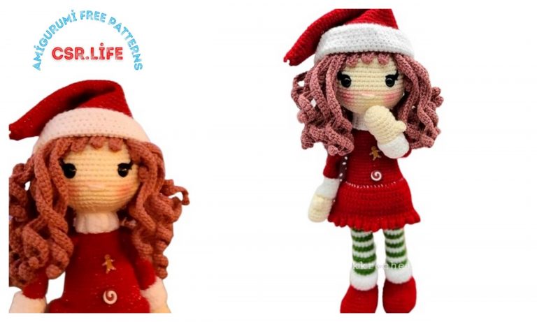 Christmas Girl Amigurumi Free Crochet Pattern