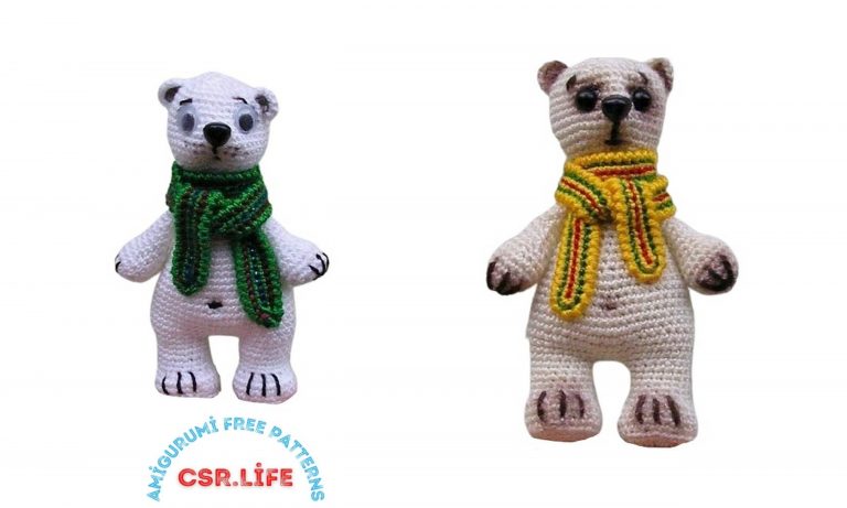 Scarf Teddy Bear Amigurumi Free Pattern