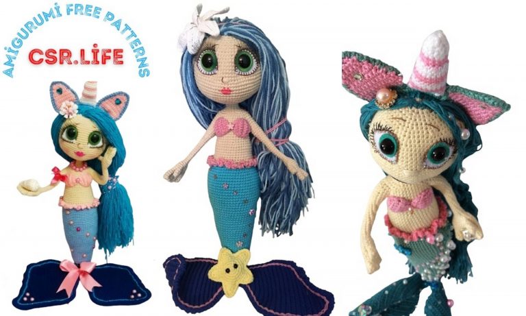 Beautiful Mermaid Doll Amigurumi Free Crochet Pattern