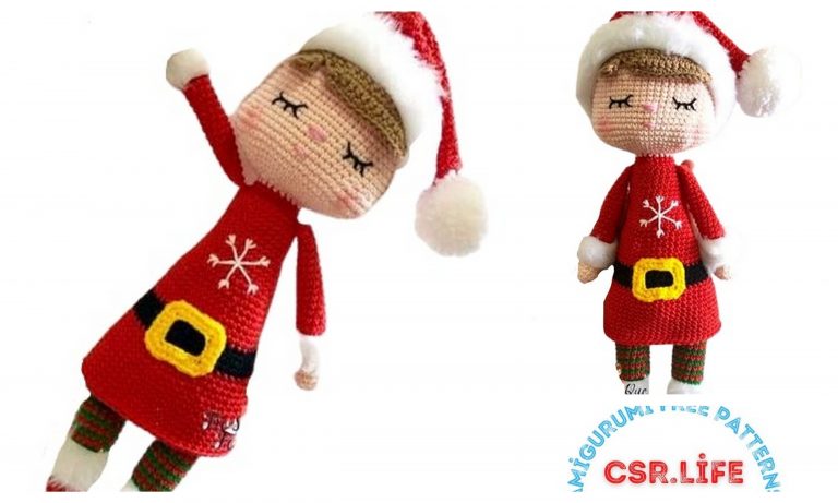 Christmas Doll Amigurumi Free Pattern