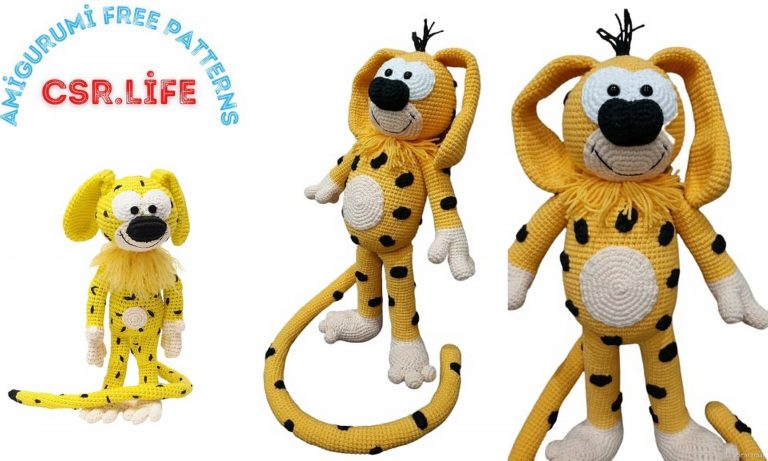 Cute Marsupilami Amigurumi Free Pattern