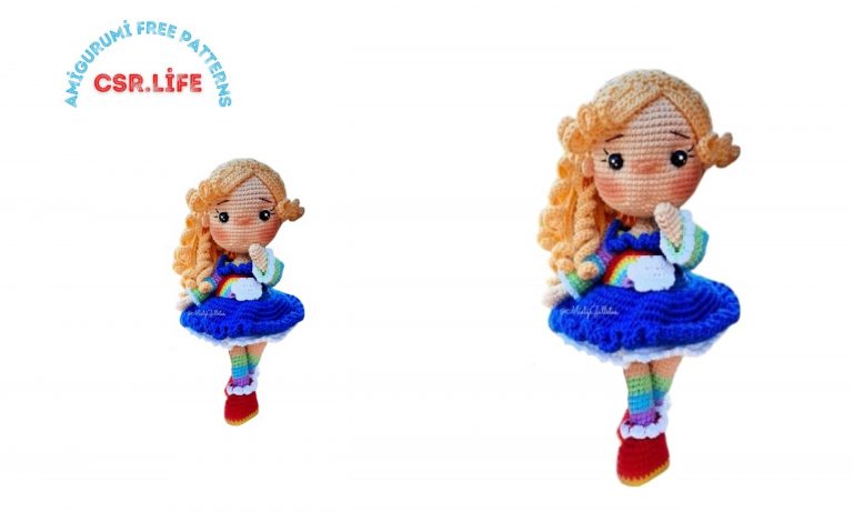 Rainbow Doll Amigurumi Free Pattern