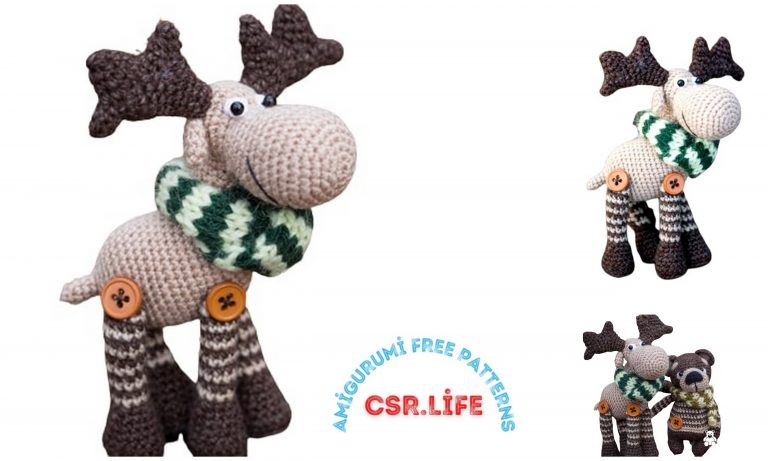 Cute Christmas Deer Amigurumi Free Crochet Pattern
