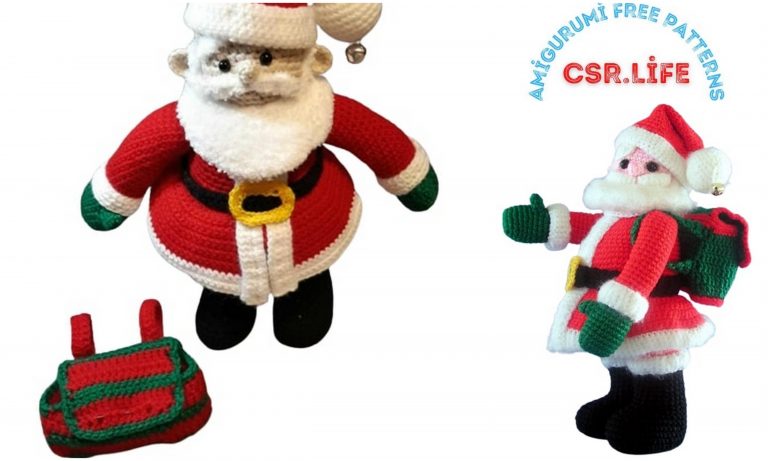 Here Comes Santa Claus Amigurumi Free Pattern