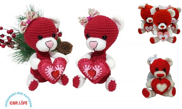 Amigurumi Valentines Bear Free Crochet Pattern
