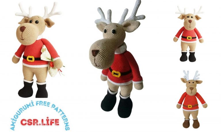 Christmas Reindeer Amigurumi Free Pattern