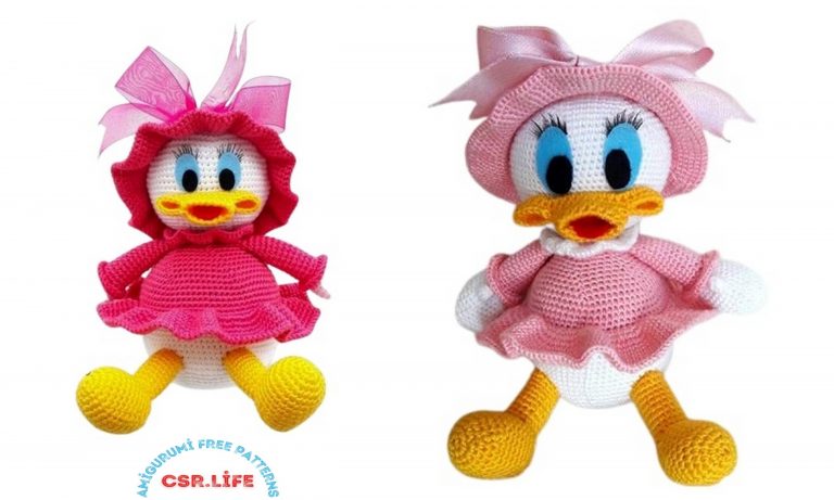 Daisy Duck Amigurumi Free Pattern