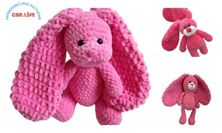 Amigurumi Pink Cute Bunny Free Crochet Pattern