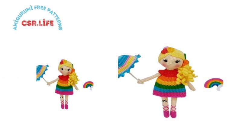 Amigurumi Rainbow Doll Free Crochet Pattern