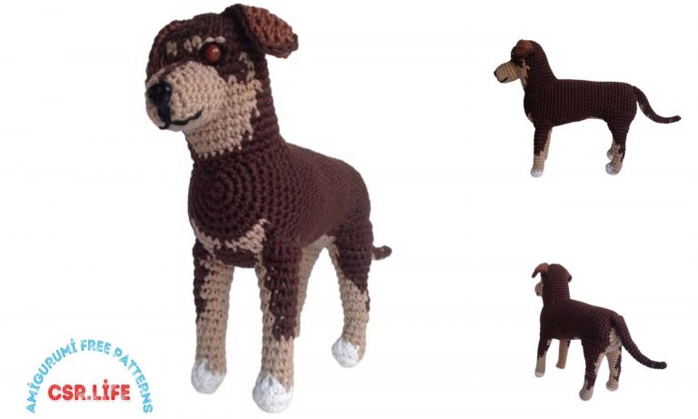 Dog Rottweiler Amigurumi Free Crochet Pattern