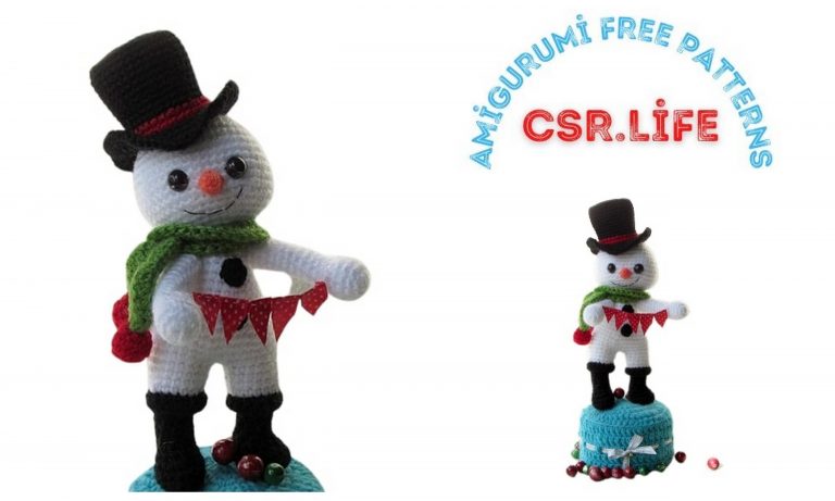 Handsome Snowman Amigurumi Free Crochet Pattern