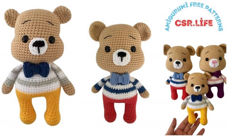 Little Cute Teddy Bear Amigurumi Free Crochet Pattern