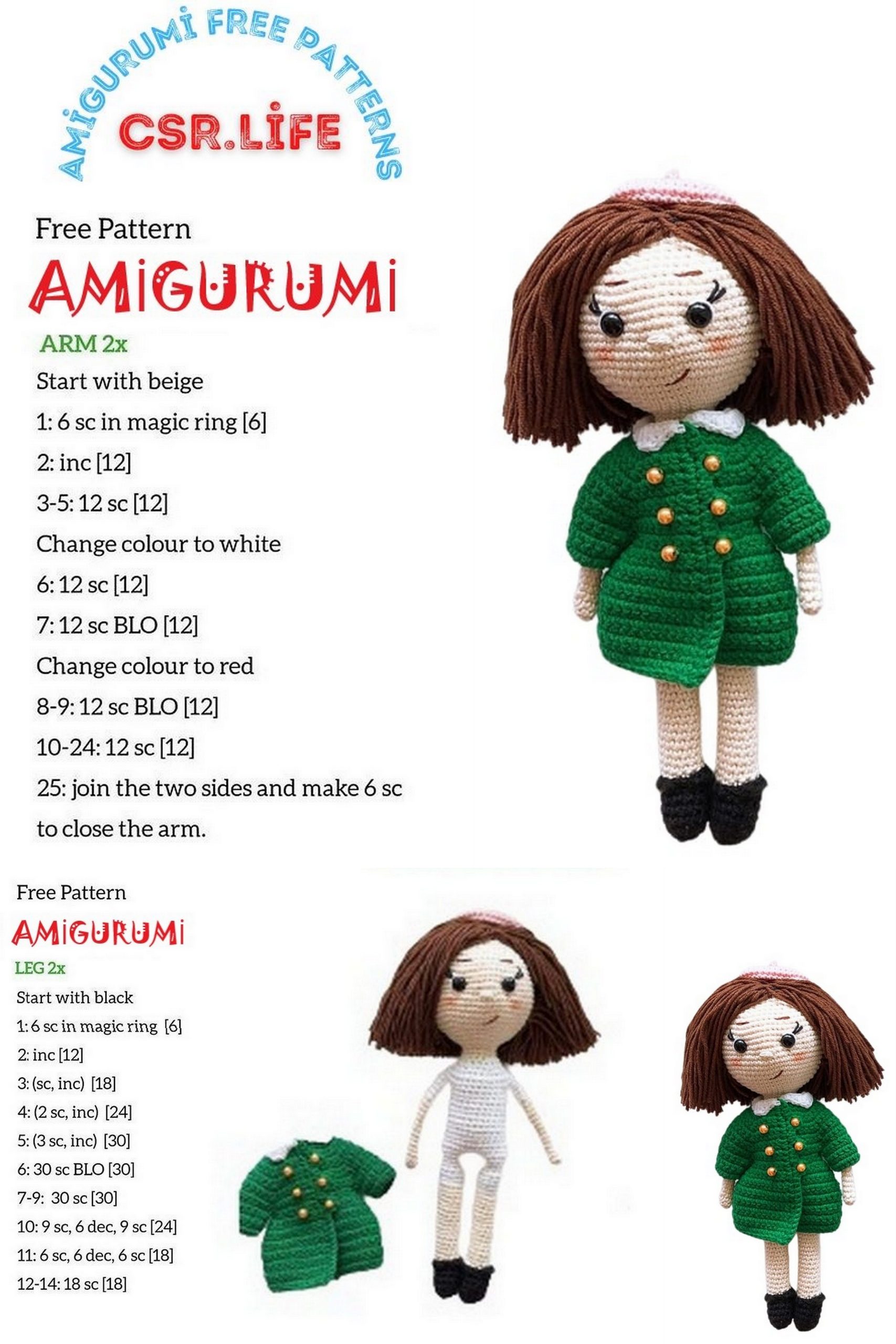 Teacher Doll Amigurumi Free Pattern – Csr.life